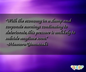 With the economy in a slump and