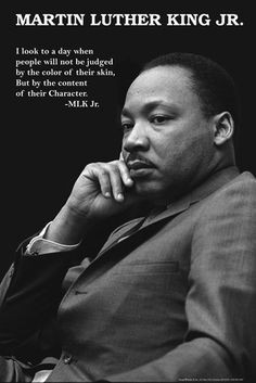 Martin Luther King Jr. Character Civil Rights Quote Poster Print ...