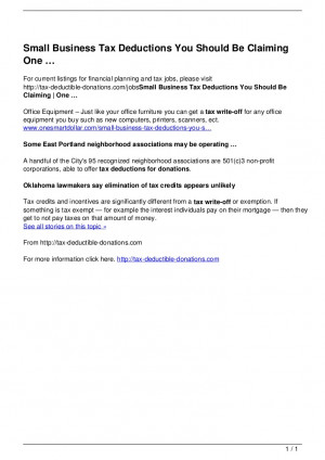 small business tax deductions checklist