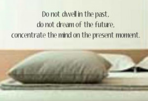 DO NOT DWELL IN THE PAST QUOTE buddha decal sticke