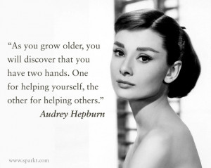 ... for helping yourself, the other for helping others.