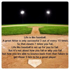 you from one our FB followers for providing this photo. Baseball Quote ...
