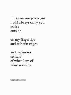 ... romantic poetry. Love Bukowski, such strange, minimalist poetry. More