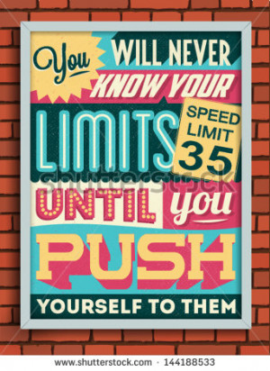 Colorful Retro Vintage Motivational Quote Poster with Calligraphic and ...