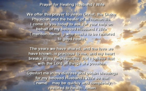 Prayer For Healing Husband