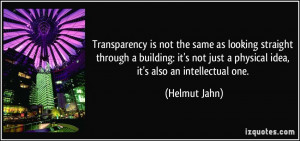 Transparency is not the same as looking straight through a building ...