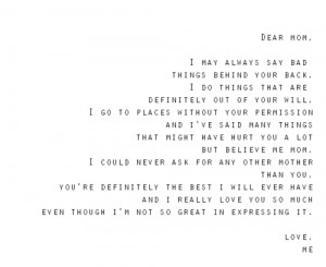 Dear Mom:): Quote About Dear Mom ~ Daily Inspiration