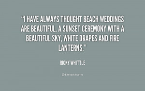 have always thought beach weddings are beautiful. A sunset ceremony ...