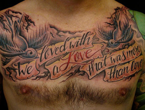 Quotes Chest Tattoo For Men