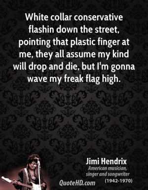 White collar conservative flashin down the street, pointing that ...