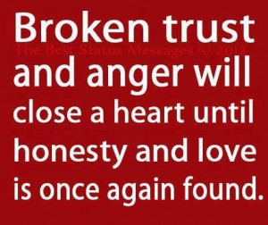 broken trust and anger...I hate being lied to!!!!!