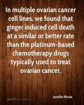 Jennifer Rhode - In multiple ovarian cancer cell lines, we found that ...