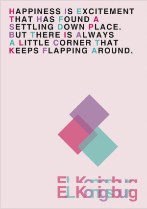 El Konigsburg Quote | Typography Poster