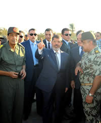 Mohamed Morsi visits El Arish Picture from Mohamed Morsi 39 s Facebook