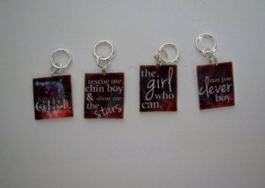 Doctor Who Clara Quotes Stitch Markers or Pendants