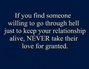 Never take love for granted