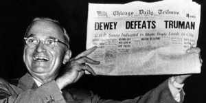Truman gloating - 1948 election