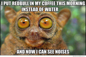 put redbull in my coffee this morning instead of water