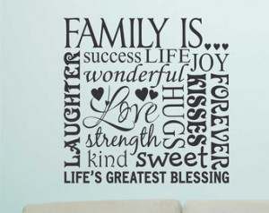 Vinyl Wall Lettering Family Is Subway Art Collage Quotes Words Decal