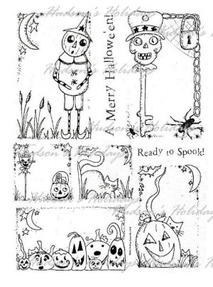 ... cat skeleton skull collage sayings scrapbooking primitive tag digital