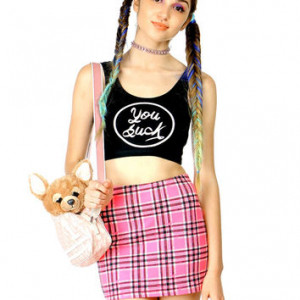 AS IF PINK MINI SKIRT