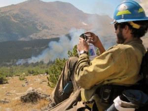Wildland firefighter, Ed Waldron, from the Zion Wildland Fire Module ...