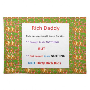 RICH DADDY - Financial Wisdom Quote Place Mat