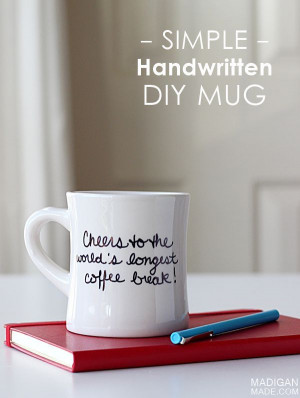 Simple DIY sharpie written mug #retirement #retire #Gifts http://www ...