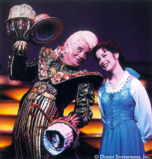 Gary Beach and Susan Egan as Lumiere and Belle Image