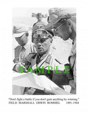 Details about FIELD MARSHALL ERWIN ROMMEL QUOTE PHOTO (C)