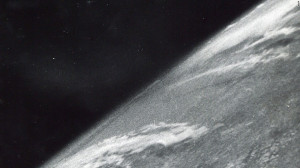 ... NASA. Seen here is the first photo from space, captured on October 24