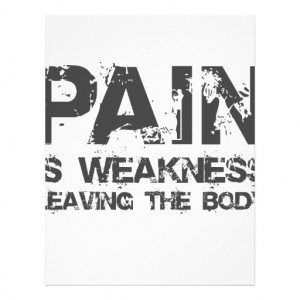 Pain is Weakness Leaving the Body Letterhead Template