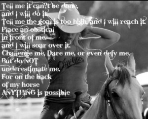 Never underestimate a cowgirl