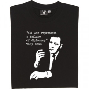 Tony Benn T-Shirt. A younger Mr Benn in classic pipe-smoking pose ...