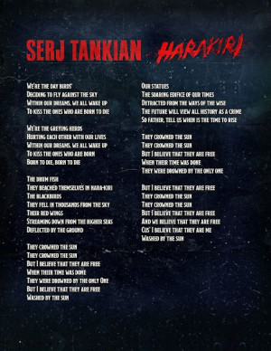 Soad Serj Tankian | Serj Tankian presenta nuevo single Harakiri
