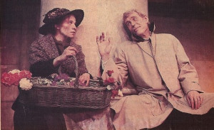 ... plummer as eliza and peter o'toole as higgins in pygmalion on broadway