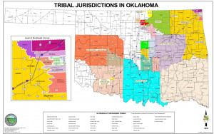 oklahoma indian reservations map tribes