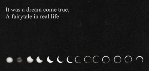 black and white, moon, quotes