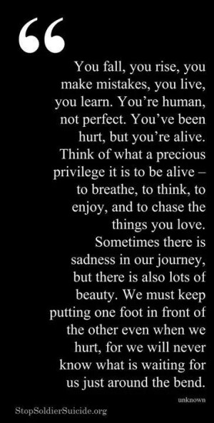 You fall, you rise. You're human...