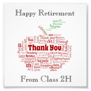 Happy Retirement for Teacher Photo Print