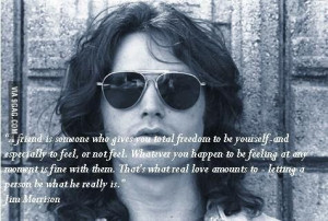 ON FRIENDSHIP ~~ Jim Morrison || Image courtesy 9gag.com