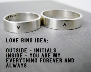 Quote Idea - Personalized Ring, Lov e Ring, Promise Ring, Wedding Ring ...