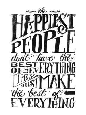 THE HAPPIEST PEOPLE... (black & white) Art Print