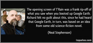 The opening screen of T'Rain was a frank rip-off of what you saw when ...