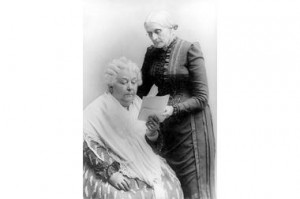 Elizabeth Cady Stanton (l.) and Susan B. Anthony (r.)