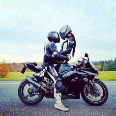 ... motorcycle couples, motorbike couple, biker girl, sportbik, random