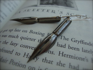 Quick Quotes Quill ~ Harry Potter Inspired Vintage Pen Nib Earrings