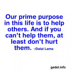 Purpose in this life by Dalai Lama