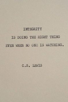 Integrity quote - C.S. Lewis