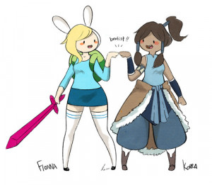 Adventure Time funny Fanart Avatar fun crossover finn fionna fan Korra ...